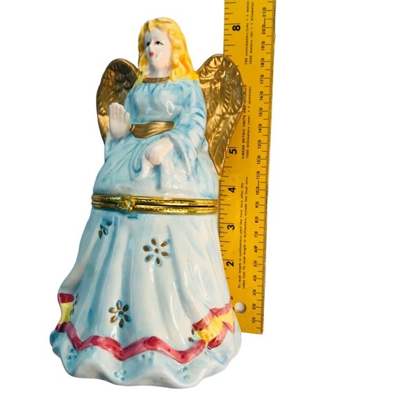 Angel Trinket box Home Decor Vintage Collectible Figurine 8" H - Picture 8 of 12